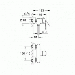 Смеситель для душа Grohe Eurostyle 33590000
