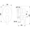 Смеситель Lemark Atlantiss LM3228C для ванны и душа, встраиваемый