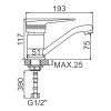 Смеситель для кухни Ledeme L4556-2 хром