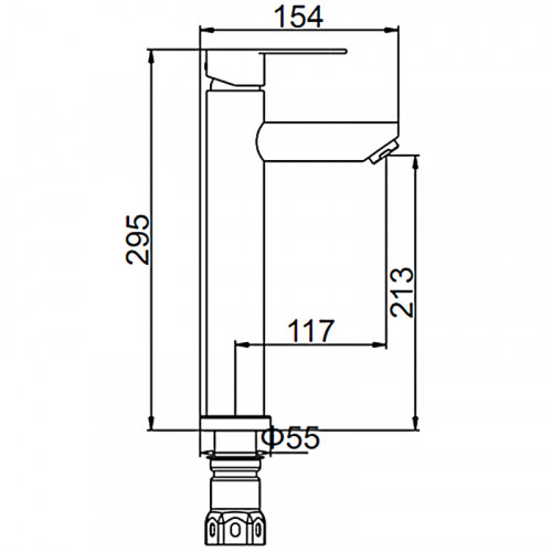 Смеситель для раковины Ledeme L71103 сатин