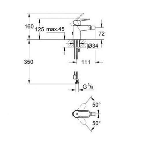 Смеситель для биде Grohe BauEdge 23332000