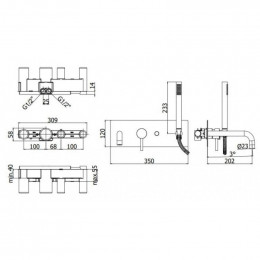 Смеситель для ванны с душем Paffoni Light, хром LIG001CR