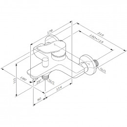 Смеситель для ванны Am.Pm X-Joy F85A10000 хром