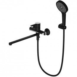 Смеситель для ванны Gappo G2203-6 черный/хром