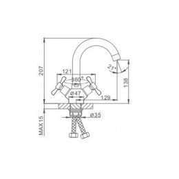 Смеситель для раковины Frap F1393 хром