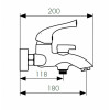 Смеситель для ванны Kaiser Comba 48022-1 бронза