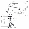 Смеситель Hansgrohe Logis 71077000 для раковины