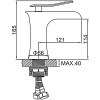 Смеситель для раковины Ledeme L1055-23 хром