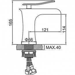 Смеситель для раковины Ledeme L1055-23 хром