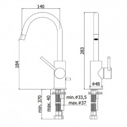 Смеситель для раковины Paffoni Light LIG078NO черный матовый