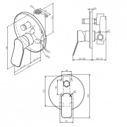 Смеситель для ванны Am.Pm X-Joy F85A45000 хром