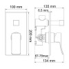 Смеситель для ванны и душа WasserKRAFT Aller 10641WHITE