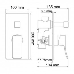 Смеситель для ванны и душа WasserKRAFT Aller 10641WHITE