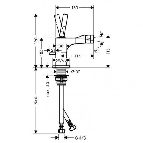 Смеситель для биде Hansgrohe Citterio E 36120260 хром