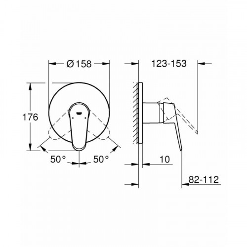 Смеситель для душа Grohe Eurodisc Cosmopolitan 24055002