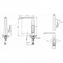 Смеситель для кухни Bravat Iceberg F776110G-2