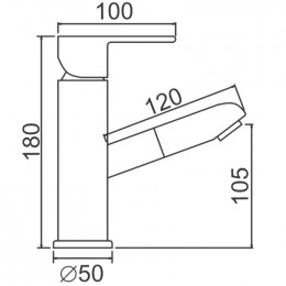 Смеситель для раковины Ledeme L1055-20 хром