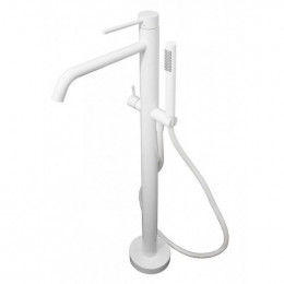 Смеситель для ванны с душем Paffoni Light LIG032BO белый матовый
