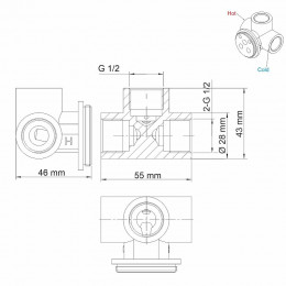 Комплект для раковины WasserKRAFT A41513 хром