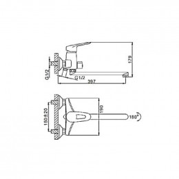 Смеситель для ванны Frap F2207 хром