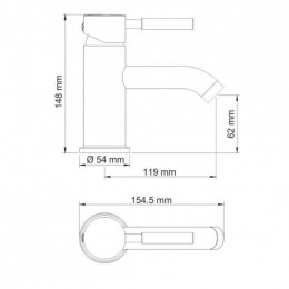 Смеситель WasserKRAFT Main 4105 для раковины, хром