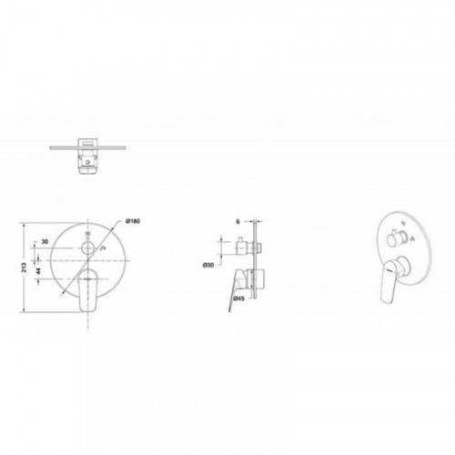 Смеситель для душа Bravat Rhein PB8429564BW-2-ENG