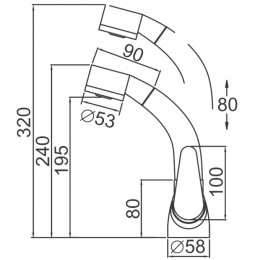 Смеситель для раковины Ledeme L1055-21 хром