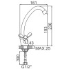 Смеситель для кухни Ledeme L4112-2 хром