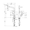 Смеситель для кухни Hansgrohe Metris M71 HG 14 780 800 сталь