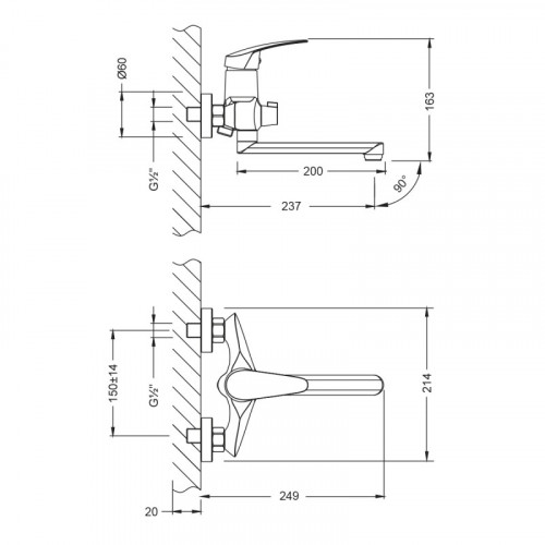 Смеситель для ванны Lemark Linara LM0417C