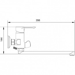 Смеситель для ванны Ledeme L2255-8 хром