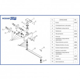 Смеситель WasserKRAFT Alme 1502L для ванны