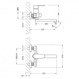 Смеситель Lemark Point LM0317C