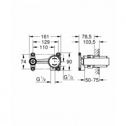 Встраиваемая часть смесителя Grohe Eurodisc Joy 23429000