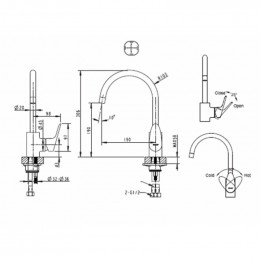 Смеситель для кухни Bravat Drop F74898C-1A