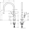 Смеситель для кухни Hansgrohe Talis M54 72843670 Черный матовый