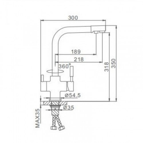 Смеситель для кухни Frap F4352-23 бежевый