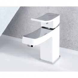 Смеситель WasserKRAFT ALLER 1063WHITE для раковины, комбинированное покрытие