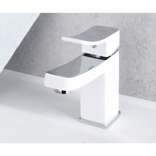 Смеситель WasserKRAFT ALLER 1063WHITE для раковины, комбинированное покрытие