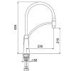 Смеситель для кухни Gappo G4048-8 белый/хром