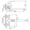 Смеситель для ванны Frap F2249-6 чёрный /хром