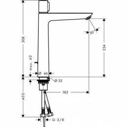 Смеситель для раковины Hansgrohe 71752000 Talis Select E 240