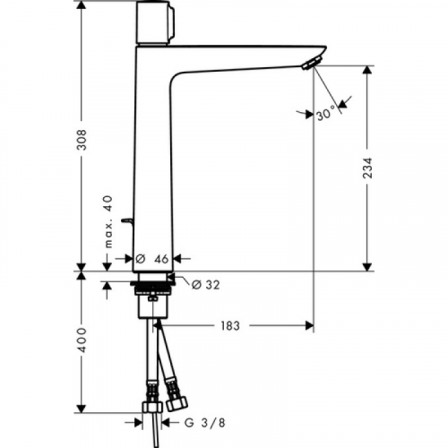Смеситель для раковины Hansgrohe 71752000 Talis Select E 240
