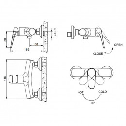 Смеситель Bravat Eler F9191238CP-01-RUS для душа