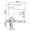 Смеситель для раковины Ledeme L1054 хром