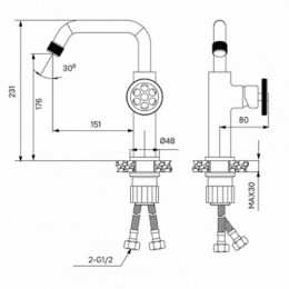 Смеситель для раковины Iddis Grange GRABLR0i01 черный матовый