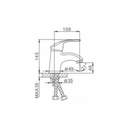 Смеситель для раковины Frap F1021 хром