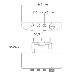 Смеситель для ванны WasserKRAFT Mindel 8599 Thermo с термостатом хром