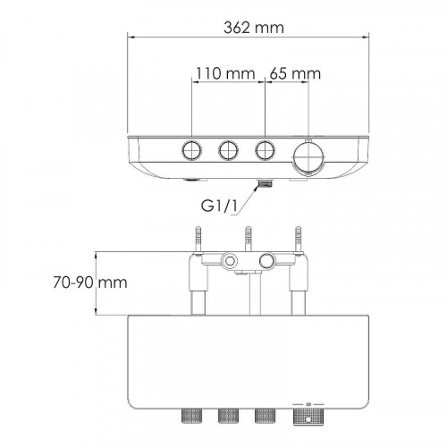 Смеситель для ванны WasserKRAFT Mindel 8599 Thermo с термостатом хром