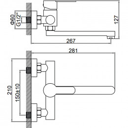 Смеситель для кухни Ledeme L74603 сатин
